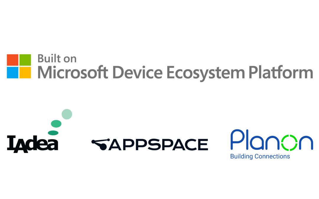 IAdea, Microsoft, Appspace, and Planon to Collaborate on an MDEP Digital Signage Preview